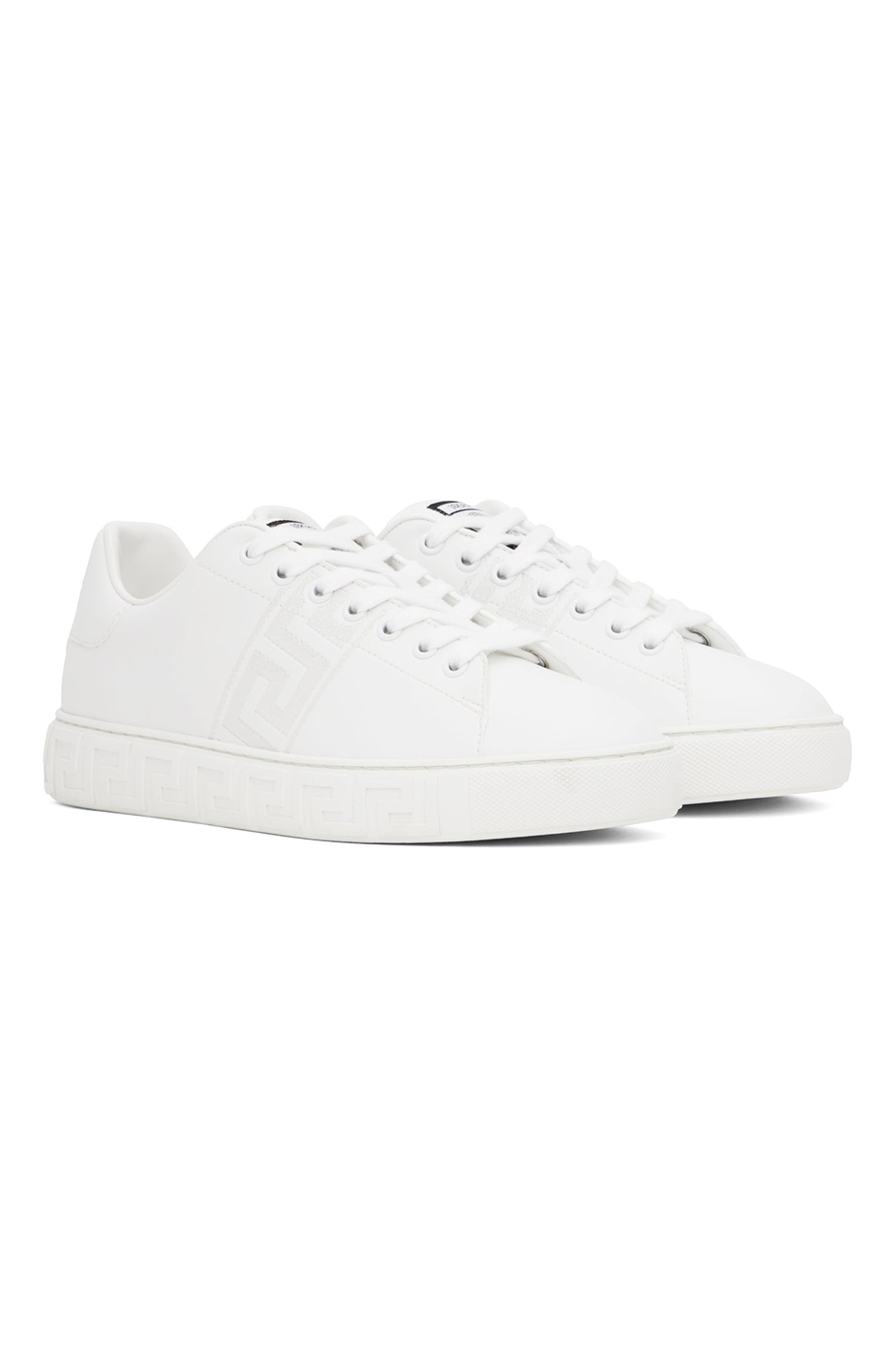 VERSACE
White Embroidered Greca Sneakers