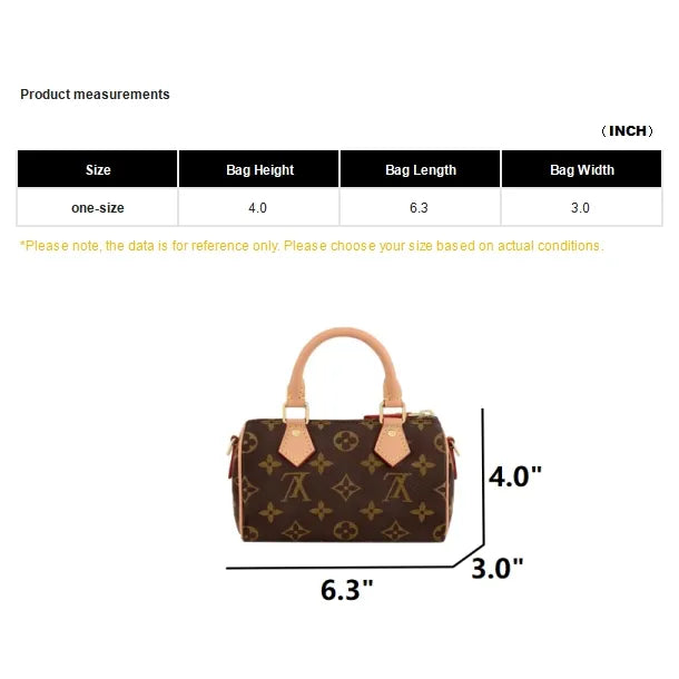 LOUIS VUITTON Nano Speedy Handbag Monogram Canvas Brown