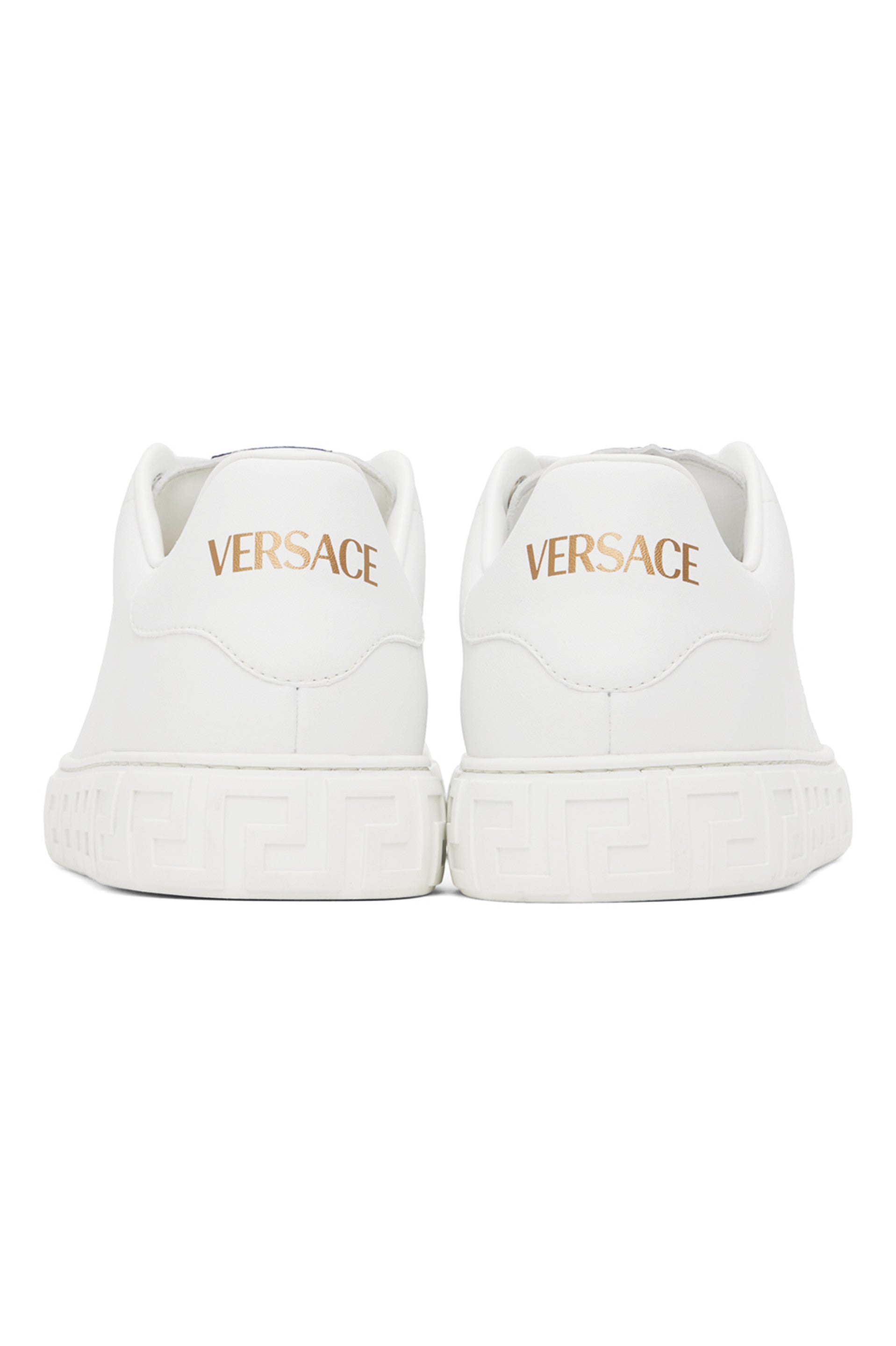 VERSACE
White Embroidered Greca Sneakers