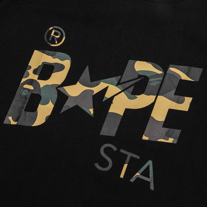 1st Camo Bape STA Tee - Black/Yellow