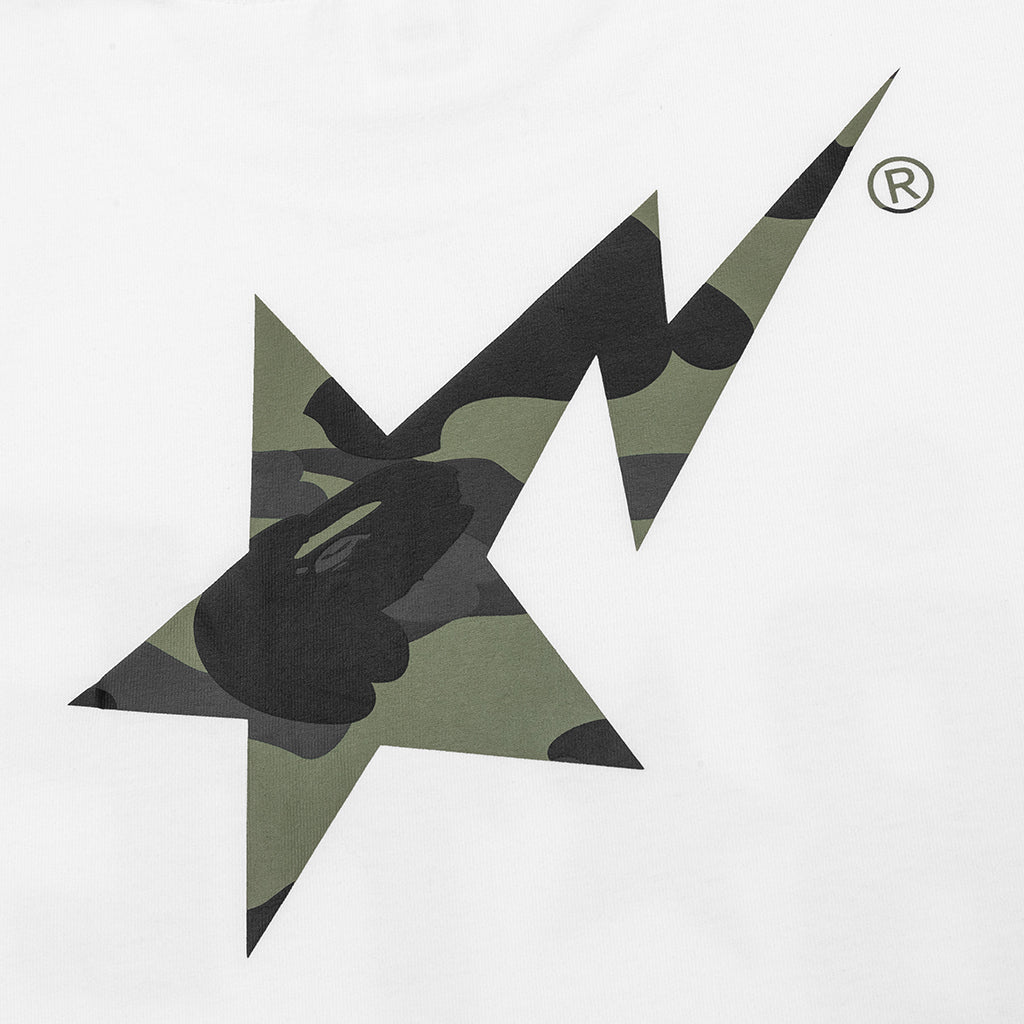 1st Camo Bape STA Tee - White/Green