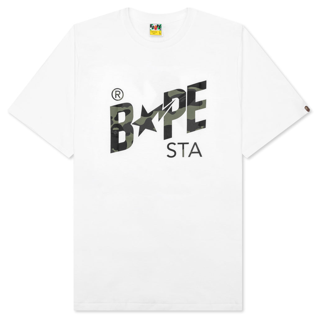 1st Camo Bape STA Tee - White/Green