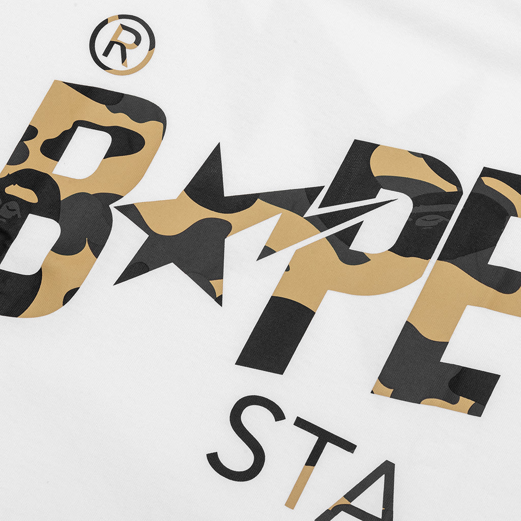 1st Camo Bape STA Tee - White/Yellow