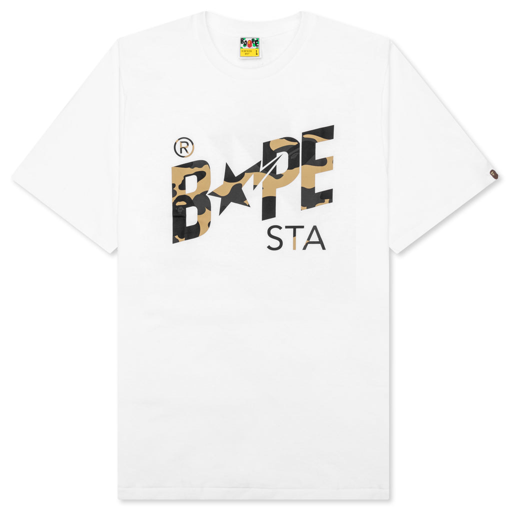 1st Camo Bape STA Tee - White/Yellow