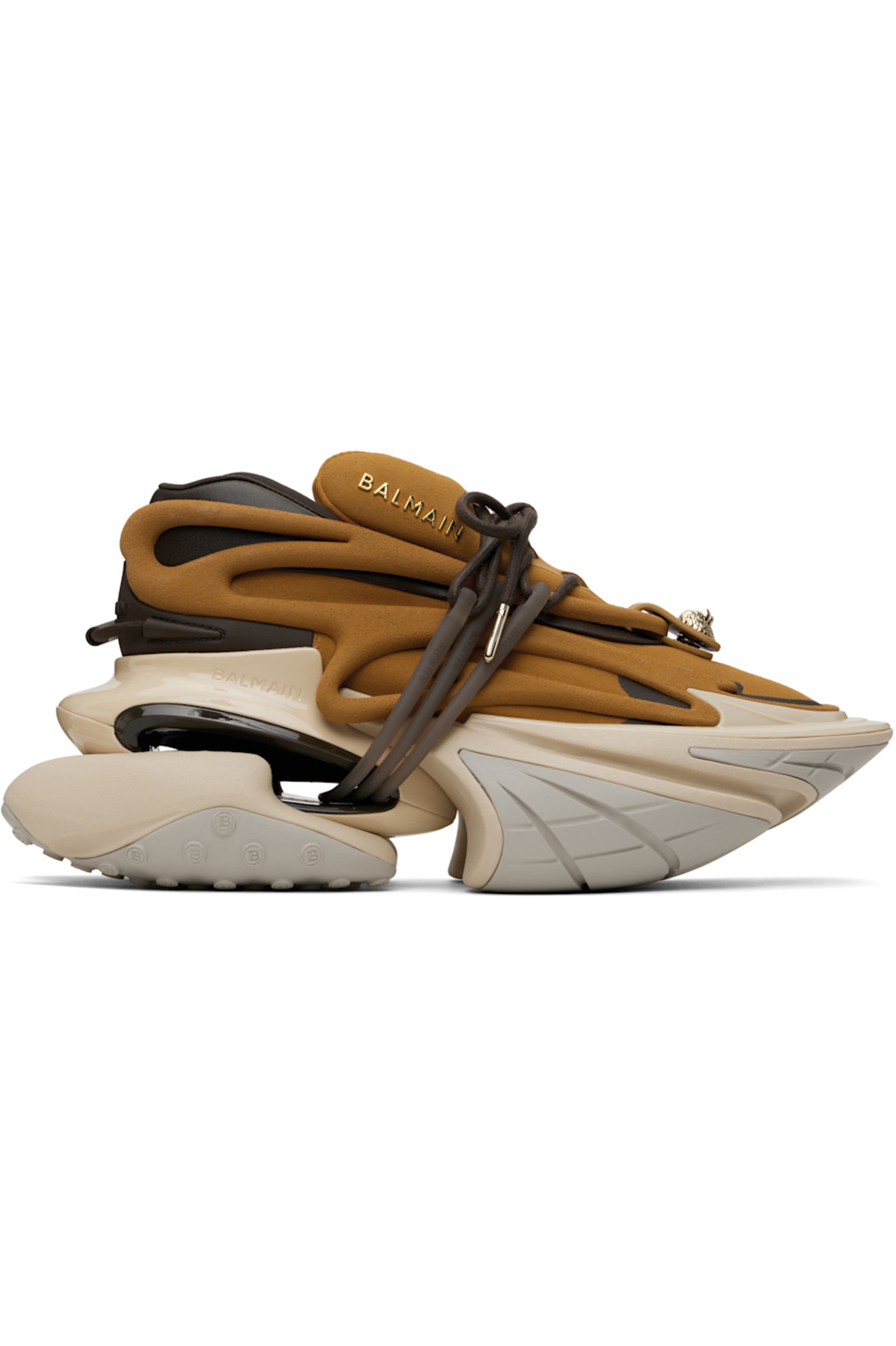 BALMAIN
Tan Unicorn Low Sneakers