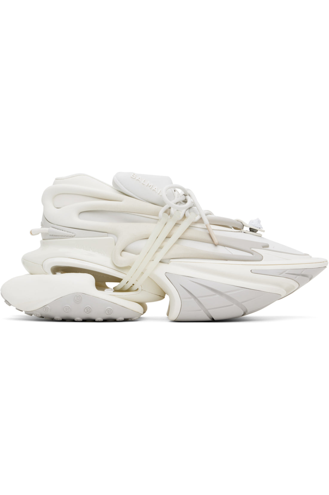 BALMAIN
White Leather Unicorn Low-Top Sneakers