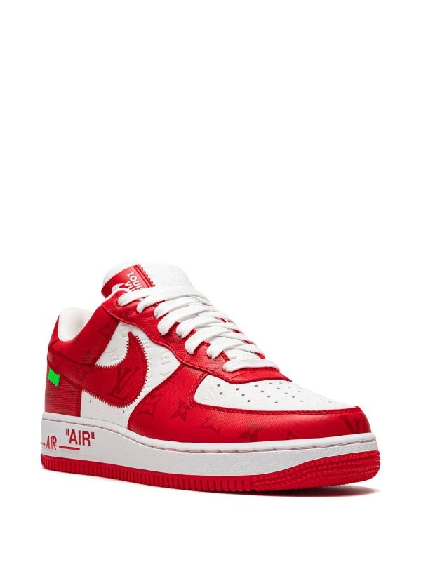 Nike
x Louis Vuitton Air Force 1 Low &quot;Virgil Abloh - White/Red&quot; sneakers