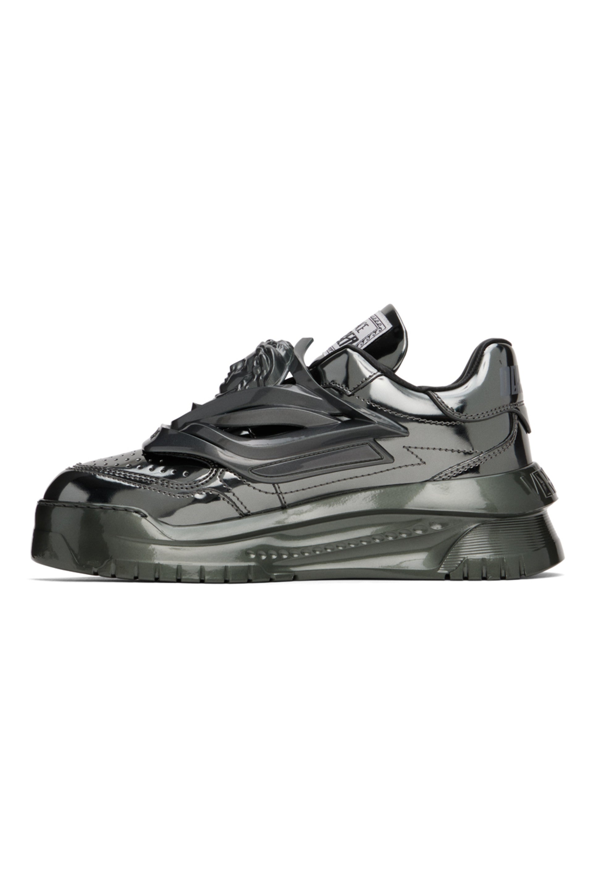 VERSACE
Gunmetal Odissea Sneakers