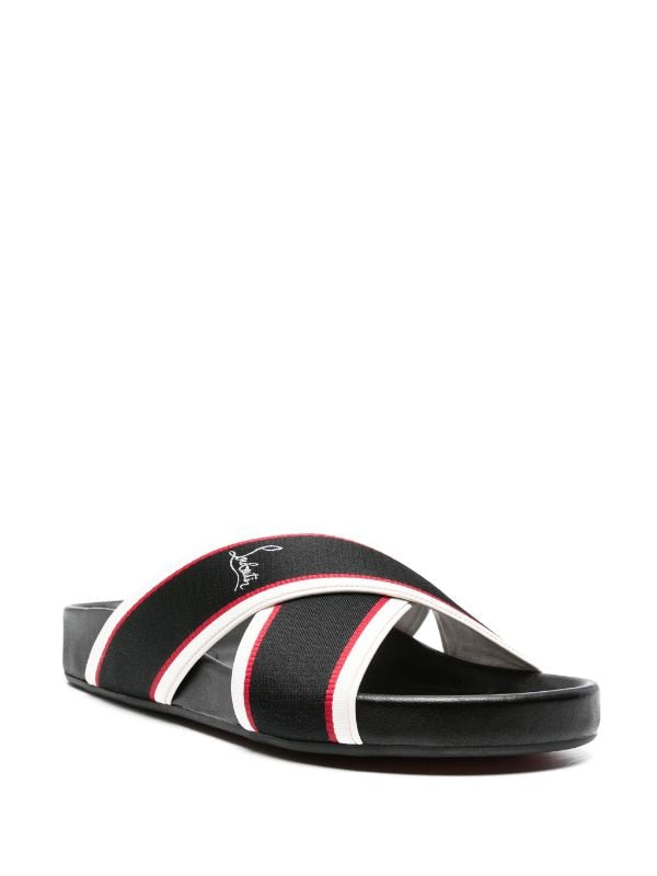 Christian Louboutin
Hot Cross Bizz striped slides