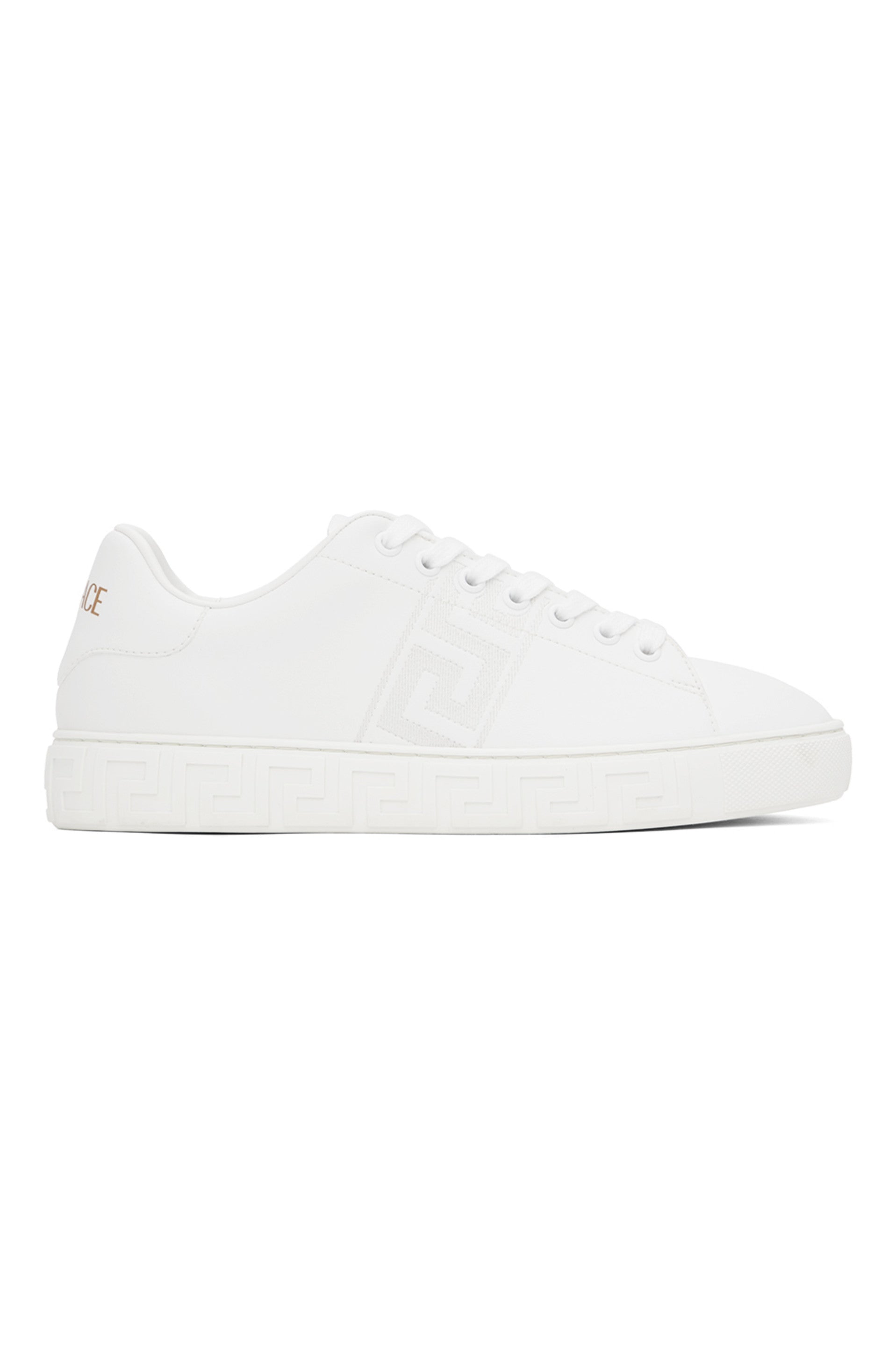 VERSACE
White Embroidered Greca Sneakers