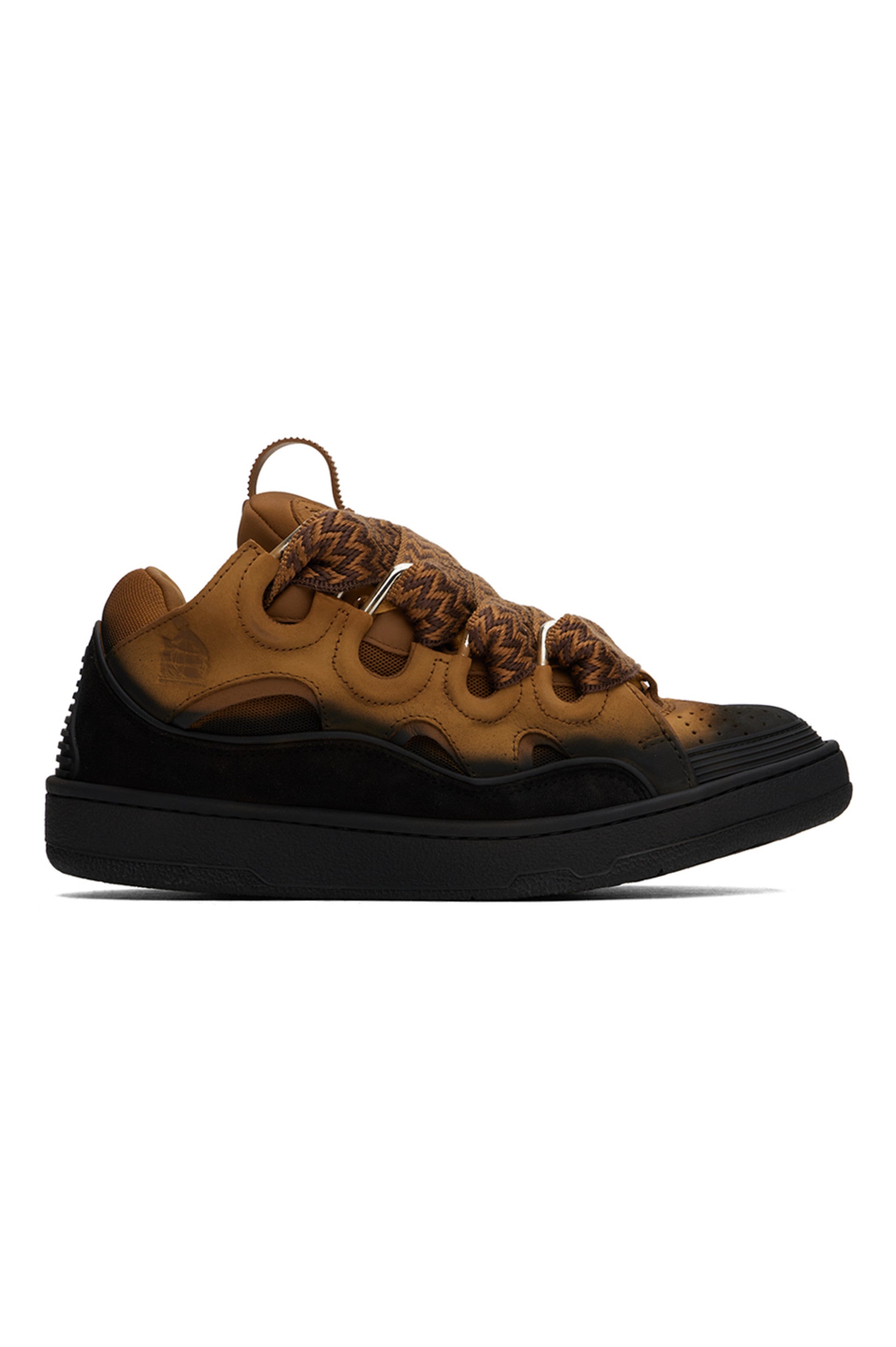 LANVIN
SSENSE Exclusive Tan &amp; Black Curb Sneakers