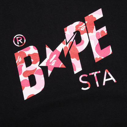 Abc Camo Bape Sta Logo L/S Tee - Black/Pink