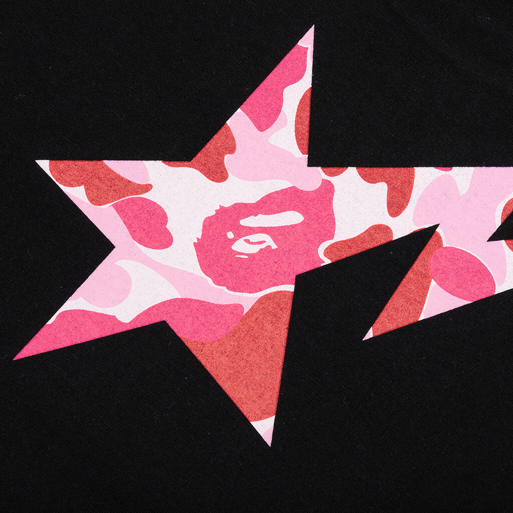 Abc Camo Bape Sta Logo L/S Tee - Black/Pink