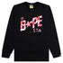 Abc Camo Bape Sta Logo L/S Tee - Black/Pink