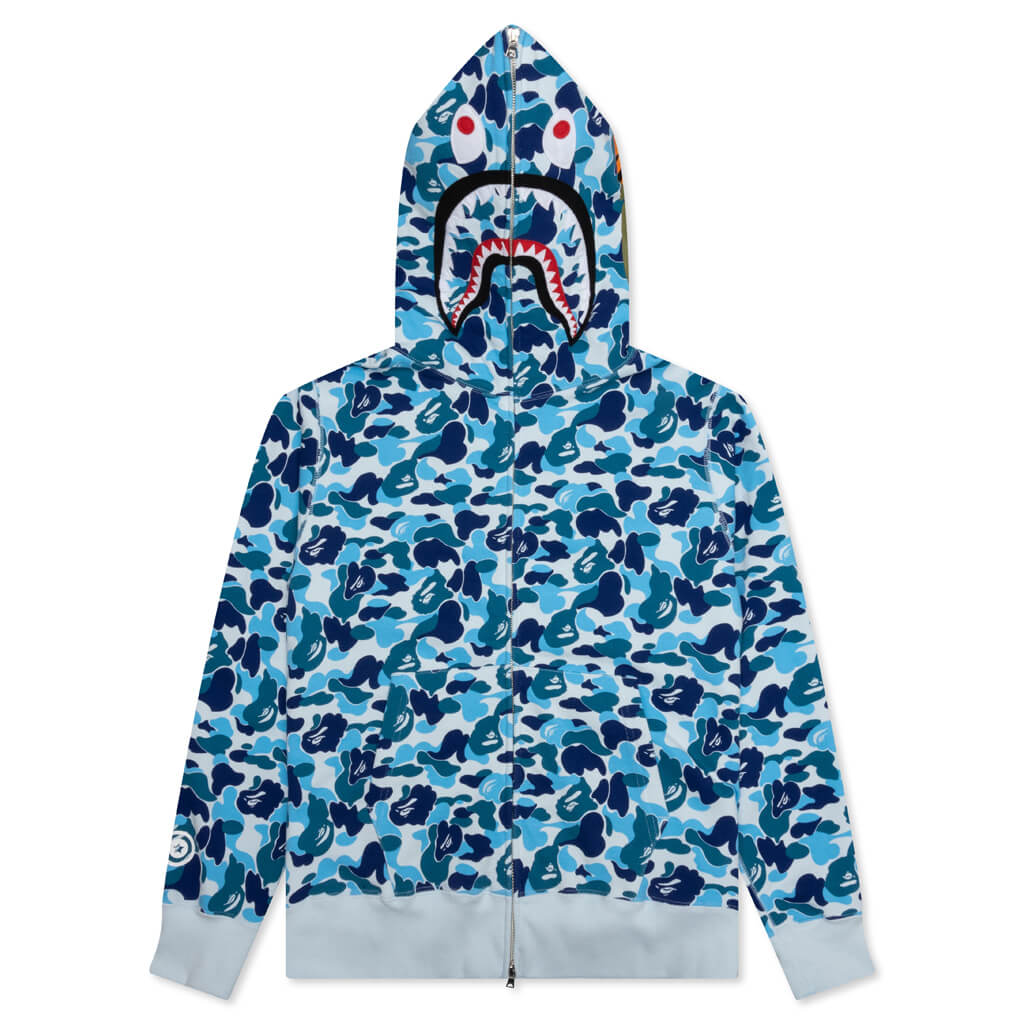 Abc Camo Shark Full Zip Hoodie - Blue