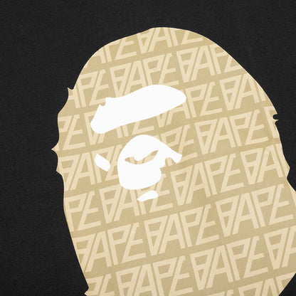 Bape Logo Monogram By Bathing Ape Tee - Black/Beige