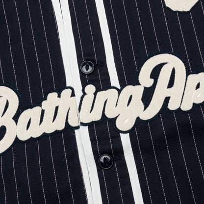 A Bathing Ape Baseball Shirt - Navy