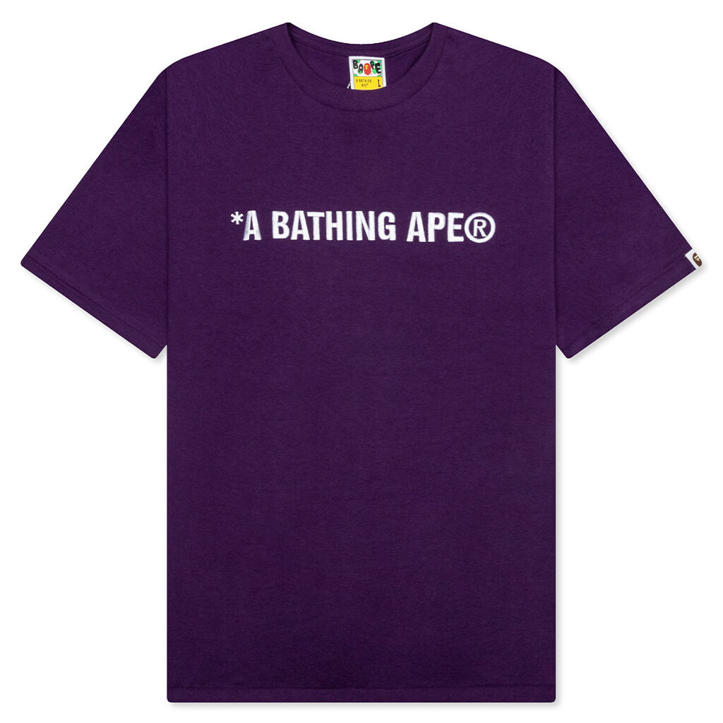 A Bathing Ape Logo Tee - Purple