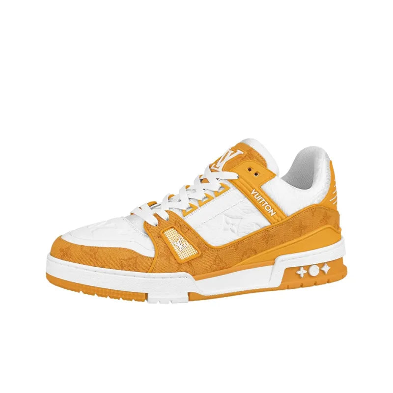 LOUIS VUITTON Trainer Yellow Monogram Denim White