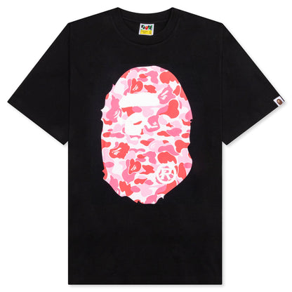 ABC Camo Big Ape Head Tee - Black/Pink