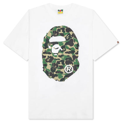 ABC Camo Big Ape Head Tee - White/Green