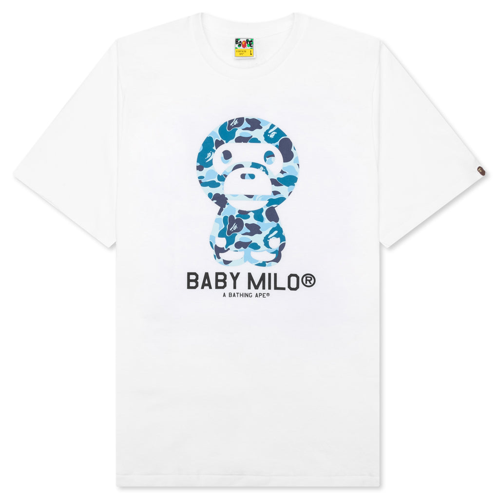 Abc Camo Baby Milo Tee - White/Blue