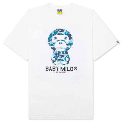 Abc Camo Baby Milo Tee - White/Blue