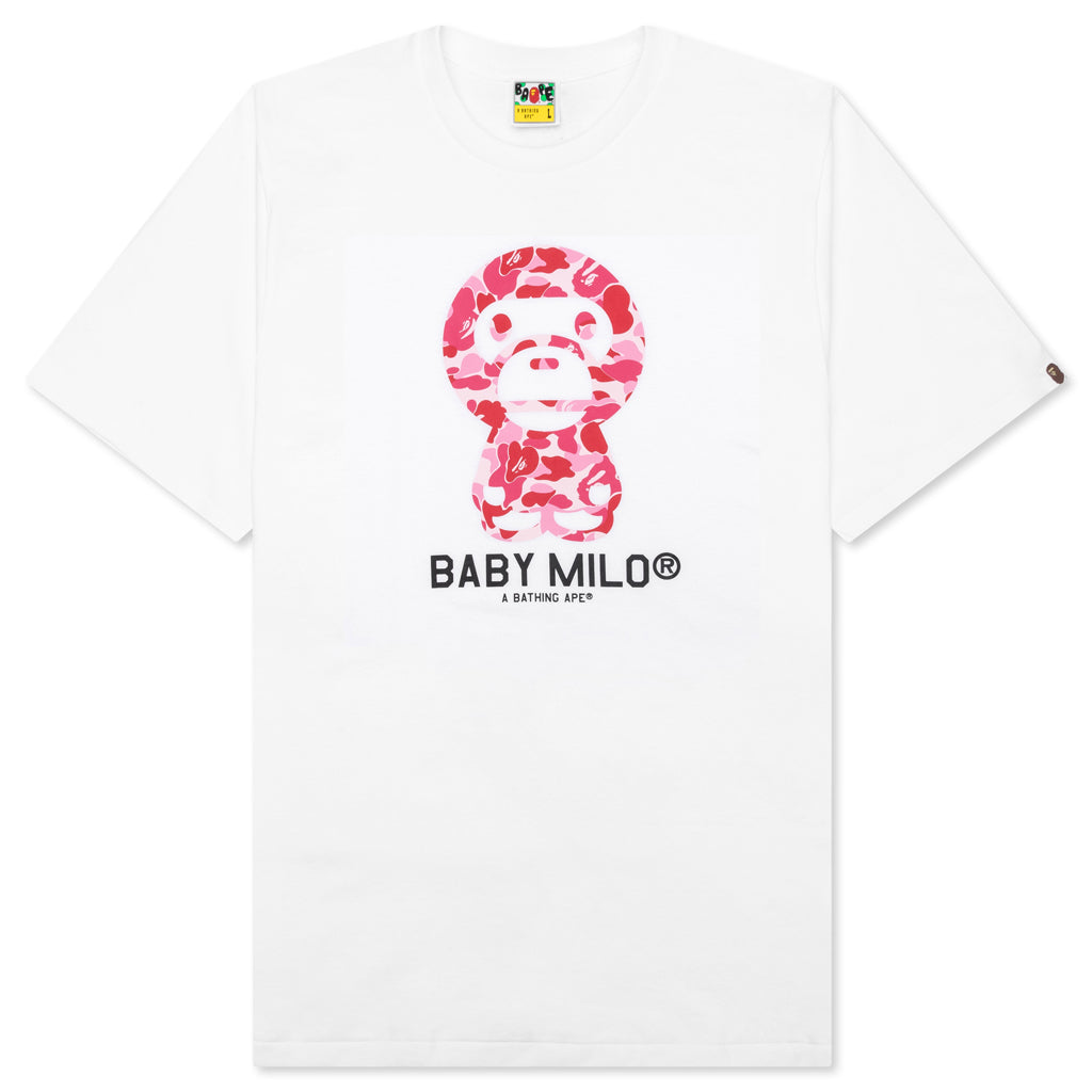 Abc Camo Baby Milo Tee - White/Pink