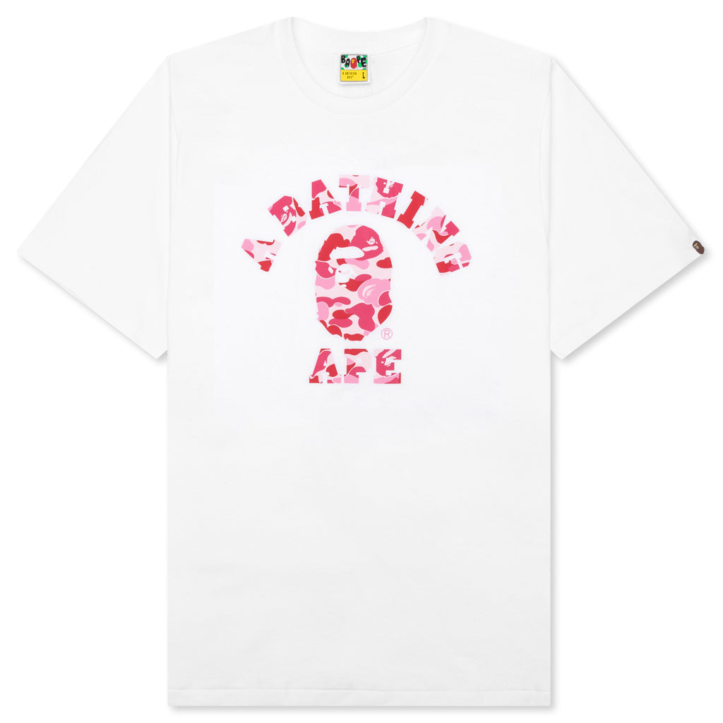 Abc Camo College Tee - White/Pink