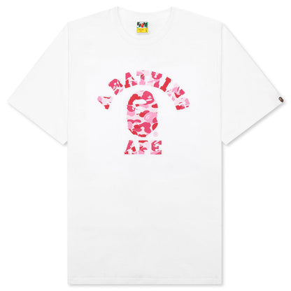 Abc Camo College Tee - White/Pink