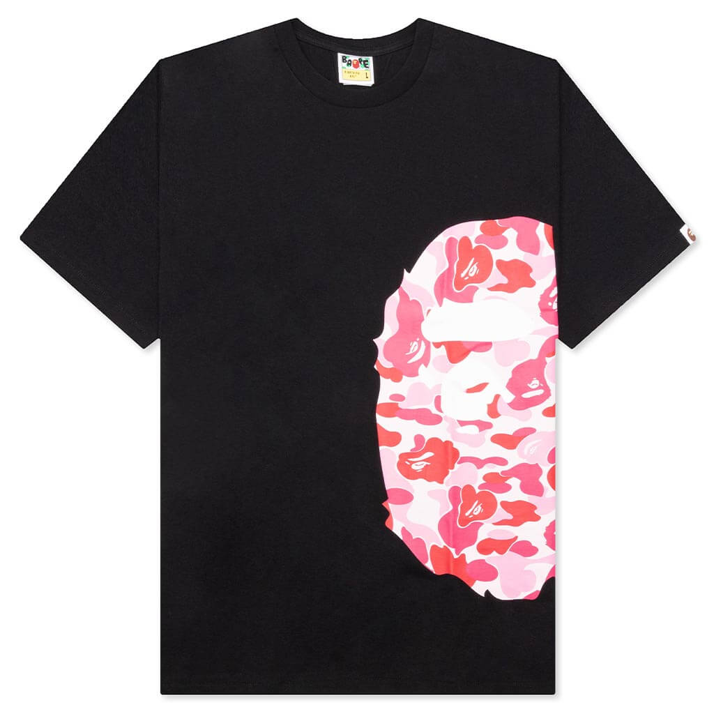 Abc Camo Side Big Ape Head Tee - Black/Pink