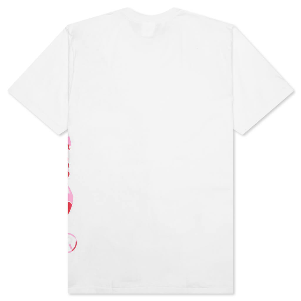 Abc Camo Side Big Ape Head Tee - White/Pink