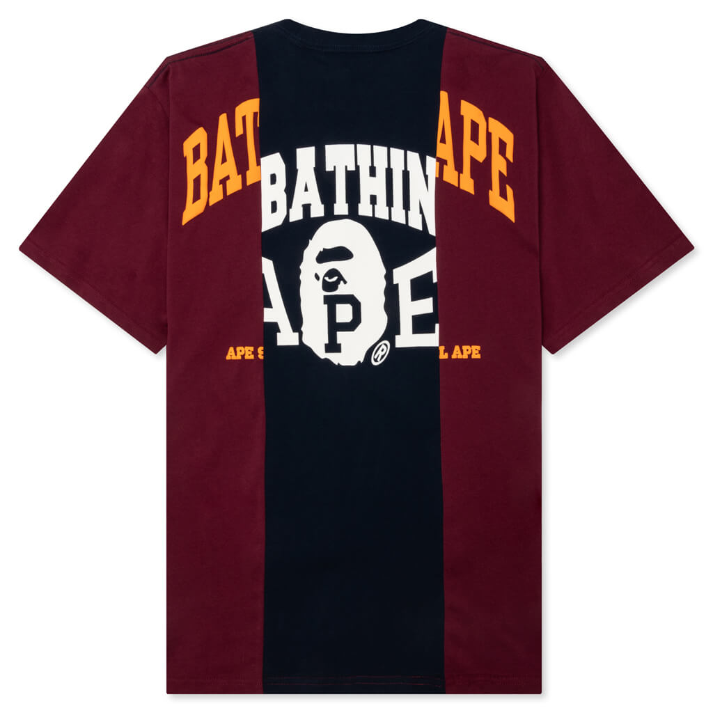 Bape Badges Color Blocking Tee - Navy