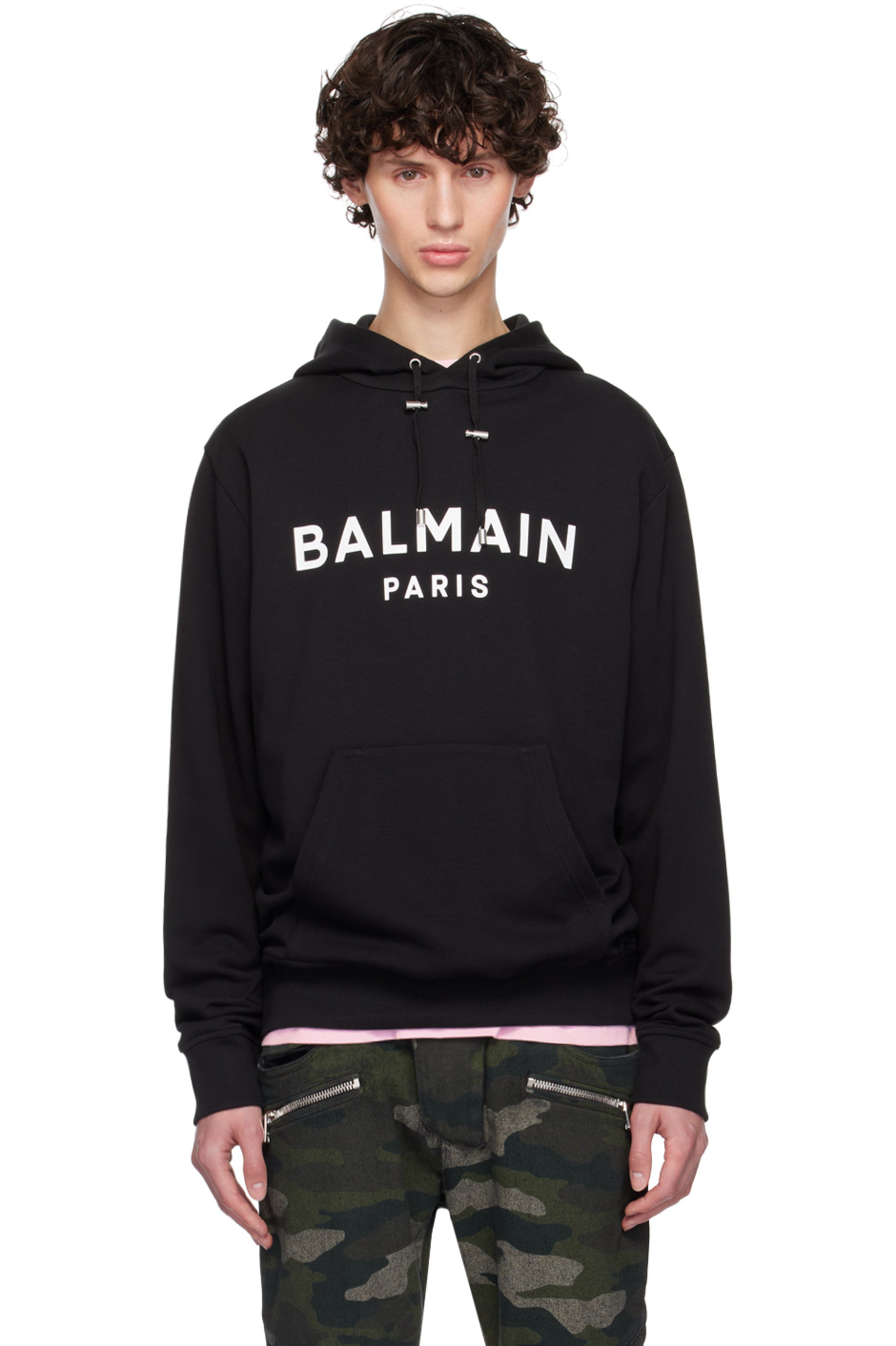 BALMAIN
Black Printed Logo Hoodie