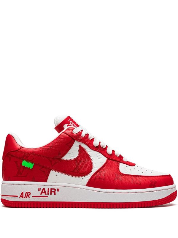 Nike
x Louis Vuitton Air Force 1 Low &quot;Virgil Abloh - White/Red&quot; sneakers