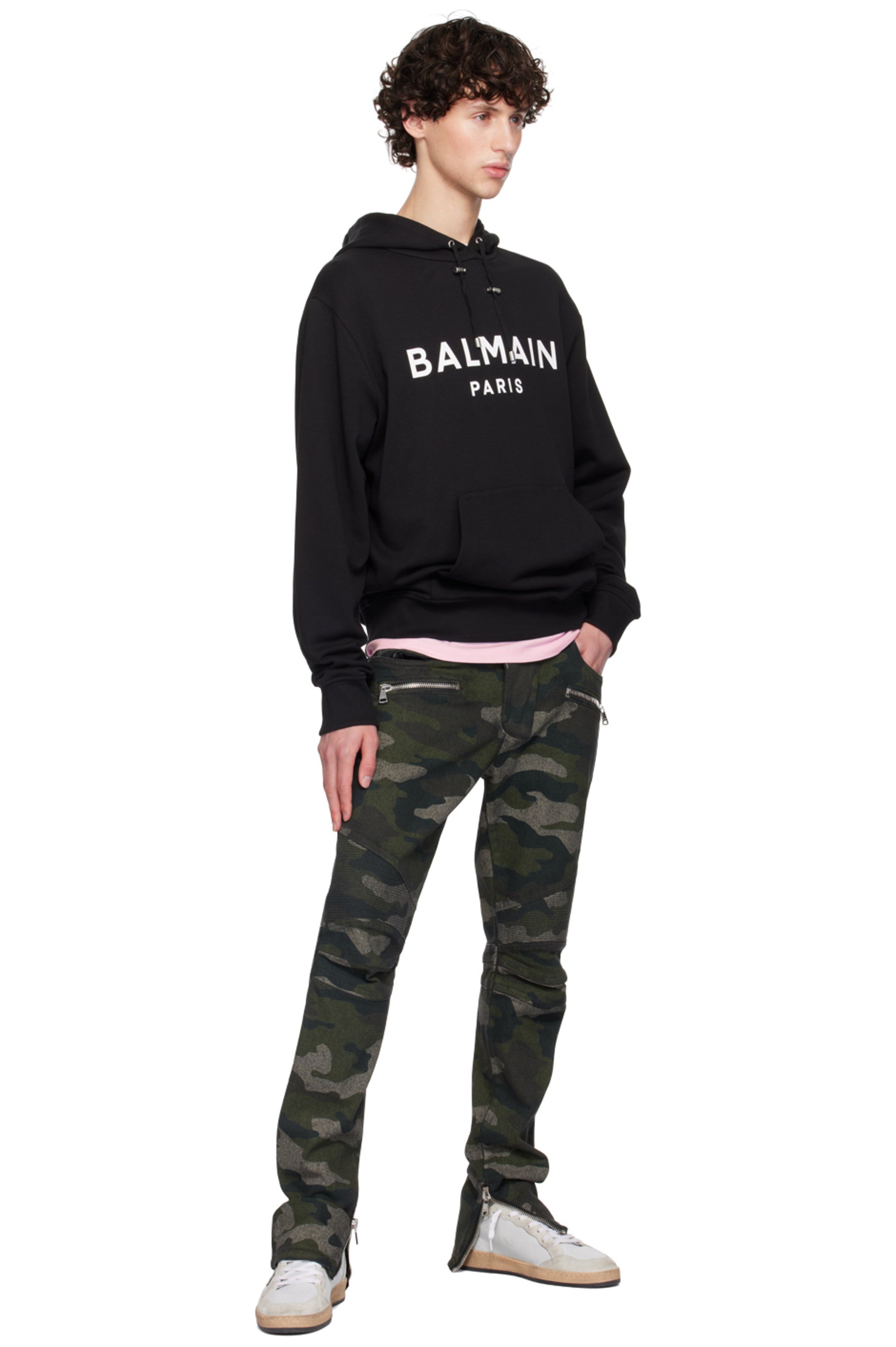 BALMAIN
Black Printed Logo Hoodie