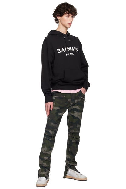 BALMAIN
Black Printed Logo Hoodie