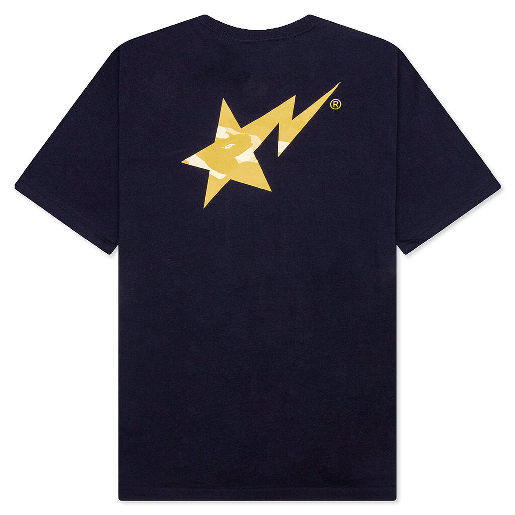 Color Camo Bape Sta Logo Tee - Navy