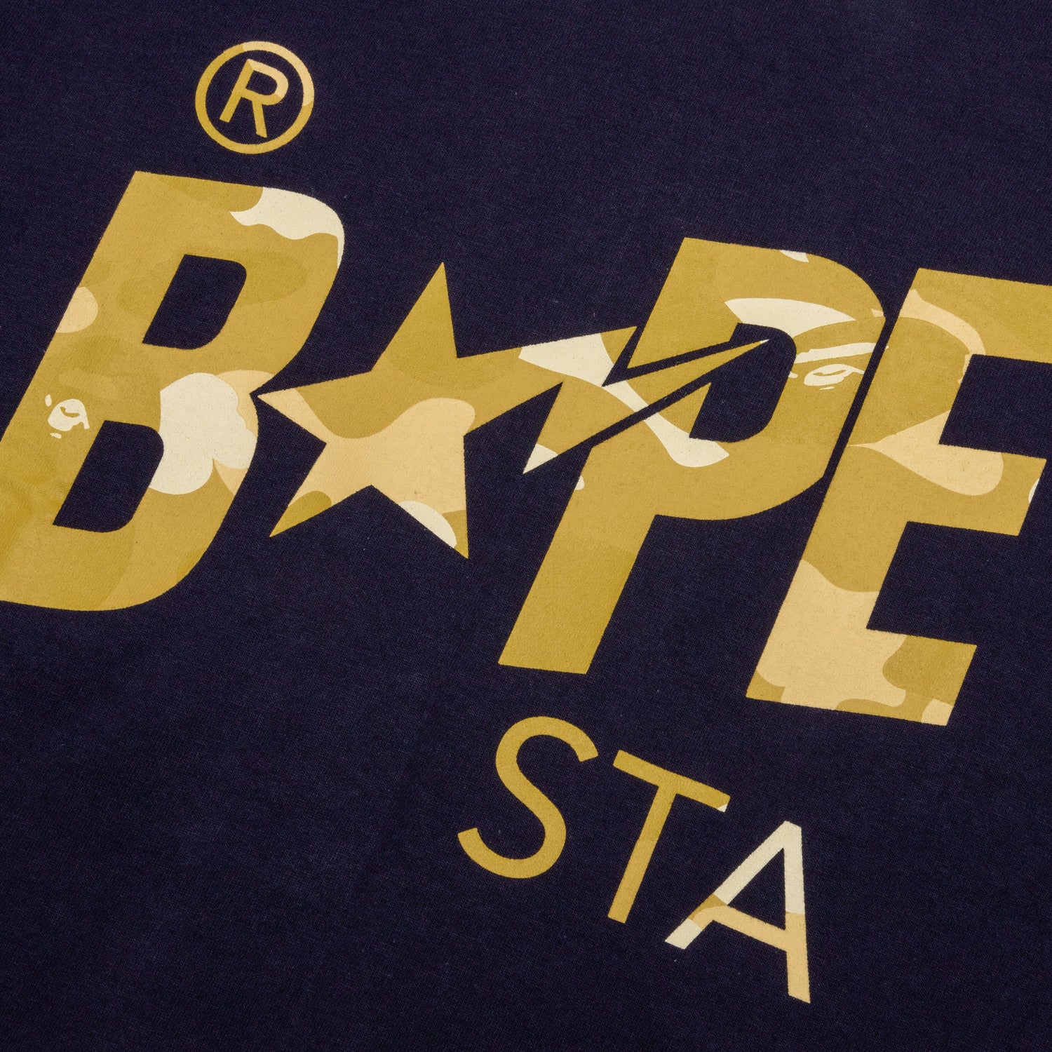 Color Camo Bape Sta Logo Tee - Navy