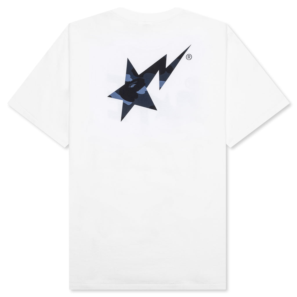 Color Camo Bape Sta Logo Tee - White