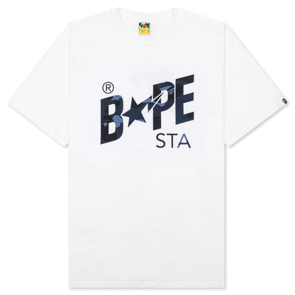 Color Camo Bape Sta Logo Tee - White