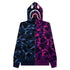 Color Camo Separate Shark Full Zip Hoodie - Multi