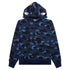 Color Camo Shark Pullover Hoodie - Navy