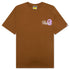 Cursive College Logo Relaxed Fit Tee - Brown