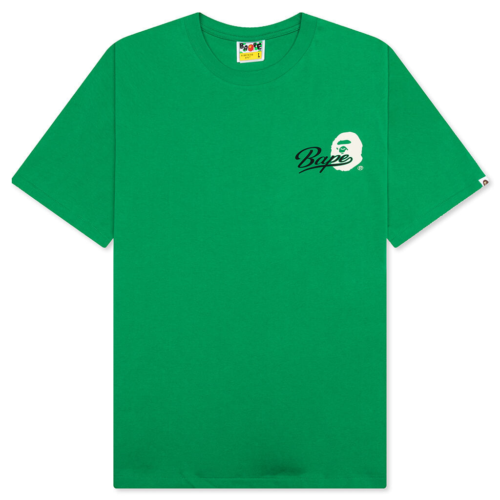 Cursive College Logo Relaxed Fit Tee - Green