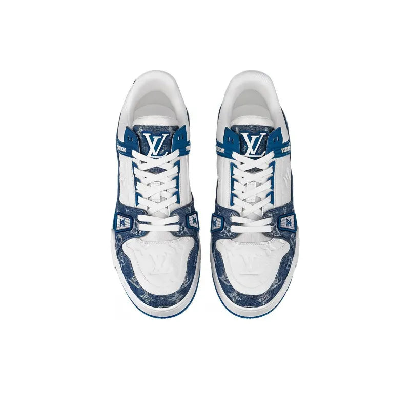 LOUIS VUITTON Trainer White Blue