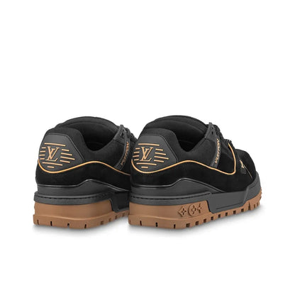 LOUIS VUITTON Trainer Maxi Black Brown Suede