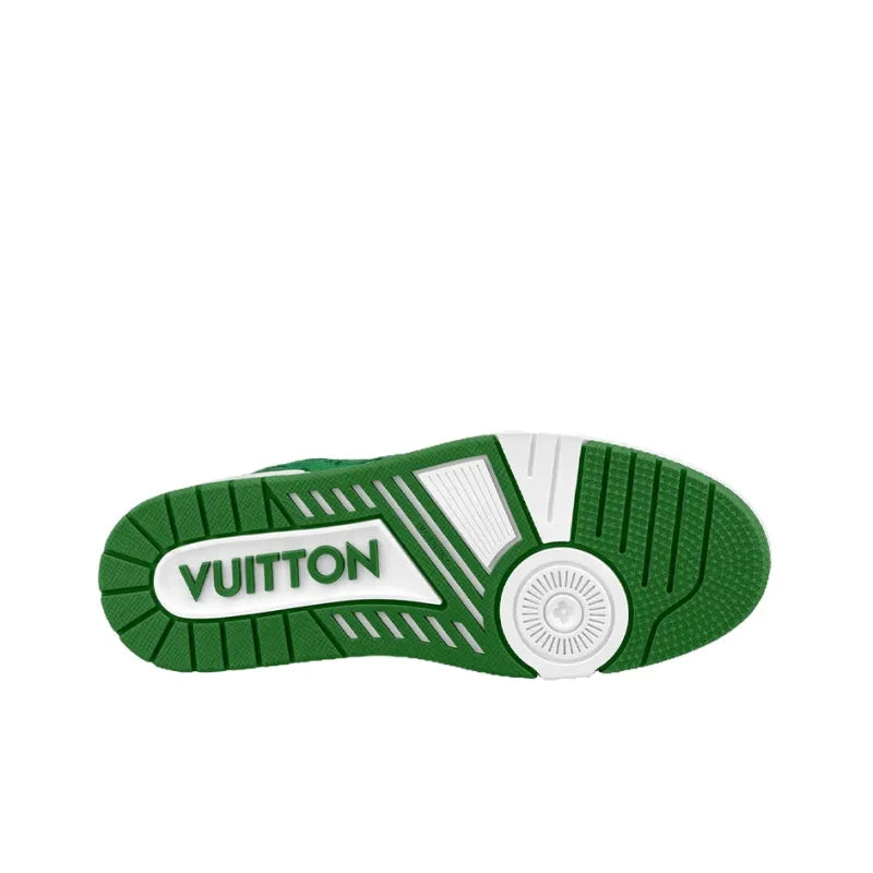 LOUIS VUITTON Trainer Green Monogram Denim White