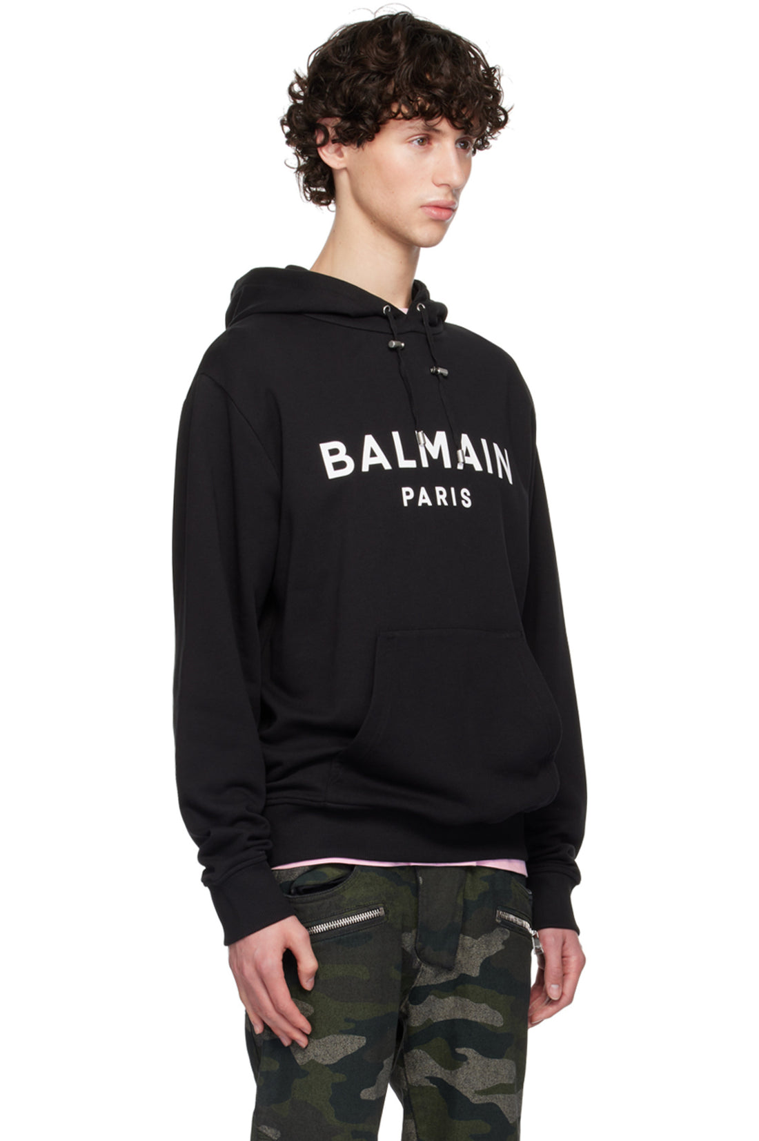 BALMAIN
Black Printed Logo Hoodie