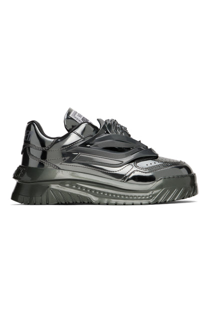 VERSACE
Gunmetal Odissea Sneakers